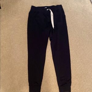 Zyia Black Joggers with White Drawstring